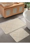 Mijölnir Juego de Alfombrillas de Baño Cizgili - Crema